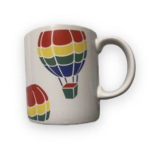Vintage 80s Pick Me Up Bouquet Rainbow Hot Air Balloon Coffee Tea Mug